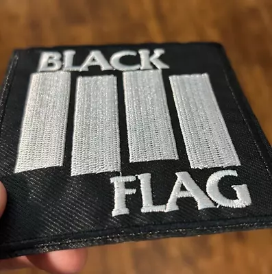 Black Flag Pop Rock Metal Music Band Logo Patch Iron Sew On Embroidered • $3.99