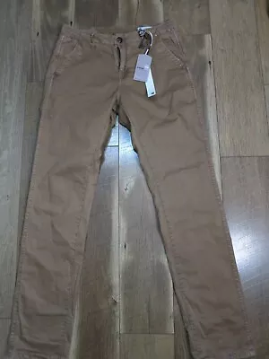 G-Star Raw Brown Page Chino Loose Tapered Coj WMN Pants Trousers Sz 26 X 32 NWT • $24.99