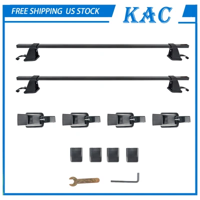$41.99 • Buy 48” Universal Car Top Roof Rack Cross Bar Luggage Cargo Carrier Aluminum Pair