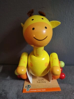 £10 • Buy Orange Tree Toys Giraffe Push Along Wooden Toy New With Tag 