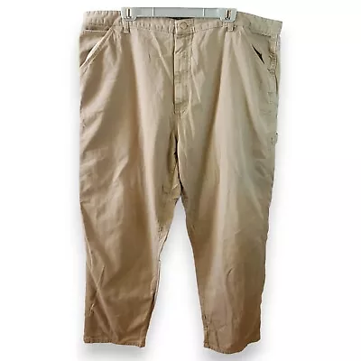 Wrangler Originals Men's Khaki Cargo Pants 42x32 Tan Durable Cotton Work Wear • $14.99