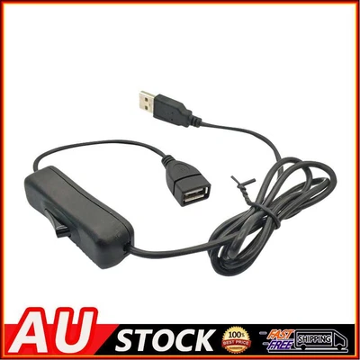 $8.36 • Buy USB Male To Female Extension Cable With ON/OFF Switch 1m Fan Power Supply Wire