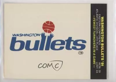 1981-82 Fleer NBA Basketball Team Stickers Washington Bullets Team • $2.55