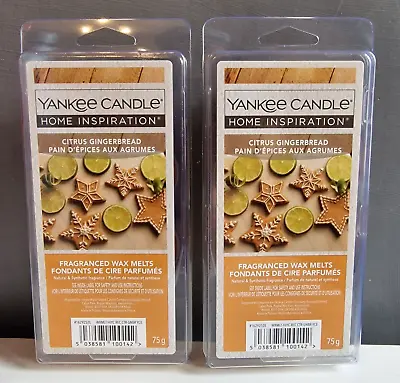 2 Packs Of 6 Yankee Candle Wax Melts - Citrus Gingerbread - Vegan • £7.50