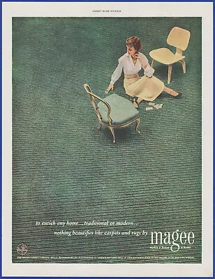 Vintage 1949 MAGEE Carpet & Rugs Flooring Ephemera 1940's Print Ad • $9.71