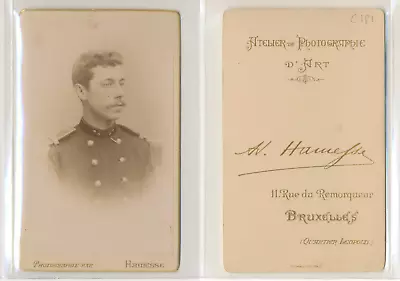 Av.Hamesse Brussels Officer Soldier To Identify Vintage CDV Albumen Card D • $52.07