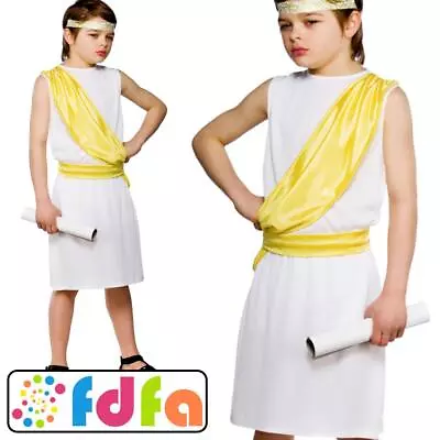 Wicked Greek Boy Roman Egyptian Boys Kids Childs Fancy Dress Costume • £8.79