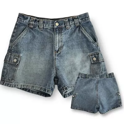 Vtg Riveted By Lee Womens 8 Shorts Faded Denim Mom Jort Jean High Waist Festival • $15.95