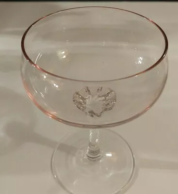 Vintage Champagne Pale Pink  Depression Crystal Stem Ware Novel Stem Blown Glass • $12.50