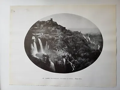 Victorian Photography Old Print Robert Macpherson Cascades At Tivoli 1857 • £10
