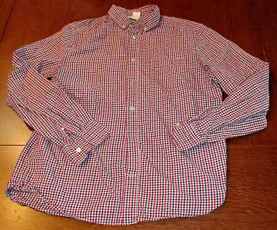 Label Of Graded Goods Shirt Medium Red Blue Plaid Check Button Down Long Sl Men • $14.40