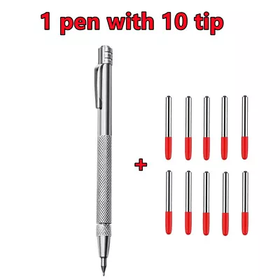 Metal Scribe Tool Premium Aluminium Tungsten Carbide Tip Scriber Etching Pens • $7.05
