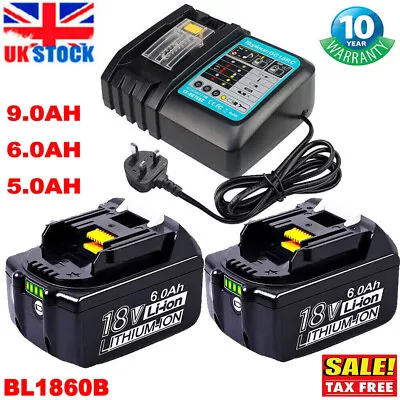 18V 5.0Ah 6.0Ah 9.0Ah Li-ion LED Battery For Makita BL1830 BL1840 BL1850 BL1860 • £18.89