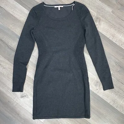 Victoria’s Secret Dress Womens Small Grey Knit Sweater Sheath Mini Long Sleeve • $30