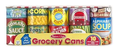 Melissa & Doug 10 Peices Grocery Cans  • $26.97