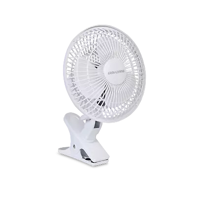 2 Speed Portable Electric Clip-on Fan 6 Inch Adjustable Tilt White • $22.99