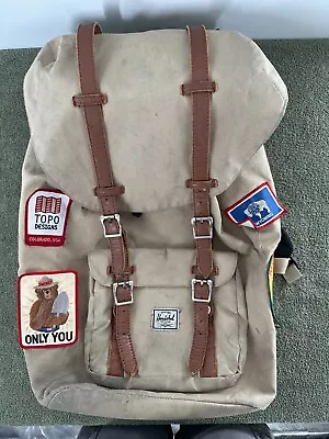 $28 • Buy Khaki Hershell Backpack Vintage Laptop Bag.