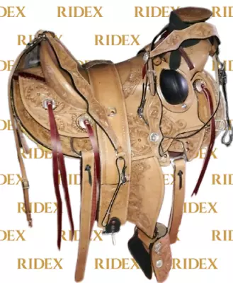 Premium Western Heavy Duty Wade Ranch Roper Saddle With Tack Set For Horse. • $364.49