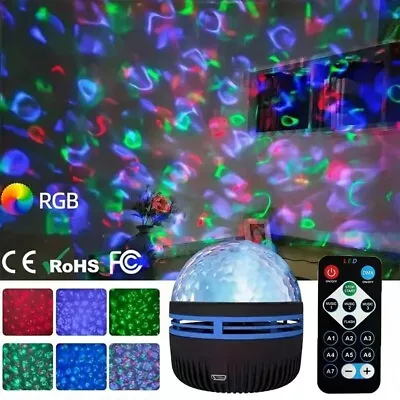 LED Galaxy Projector Lamp Starry Sky Night Light Ocean Star Party Speaker Remote • £8.99