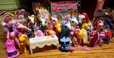 My Little Pony Lot Ponies 3 Unopened Book Accessories -Vintage To Modern • $47.92