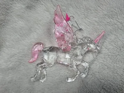 Paperchase Plastic Flying Unicorn Christmas Tree Ornament New • £3.99
