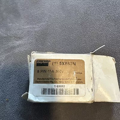 DAYTON 5X852 Relay SocketStandardOctal8 Pin15A • $7