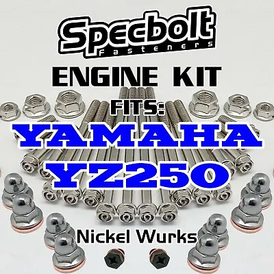 YZ250 Engine Rebuild Bolt Kit For Yamaha YZ 250 Specbolt Nickel Wurks Ti Look • $59.99