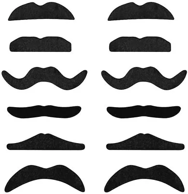 Fake Moustache Mustache Hen Party Self Adhesive Stag Kids Fancy Dress Costume • £2.29