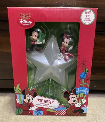 Disney Christmas Mickey And Minnie Mouse Light-Up Holiday Star Tree Topper - NIB • $69.99
