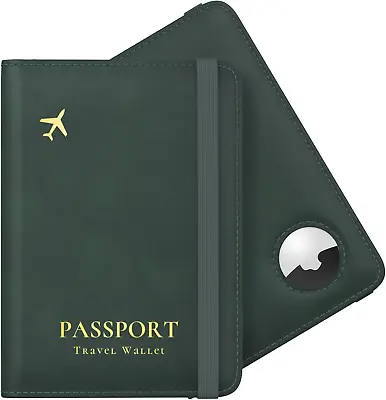 Passport Holder With Airtag Slot Airtag Passport Wallet For Men Slim Leather • $23.99