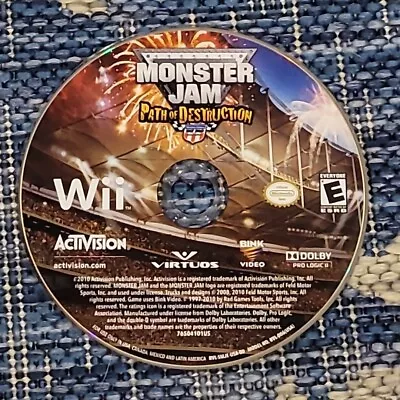 Monster Jam: Path Of Destruction (Nintendo Wii 2010) Disc Only • $4.23