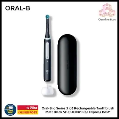 Oral-B Io Series 3 Io3 Rechargeable Toothbrush Matt Black *AU STOCK*Free Express • $76