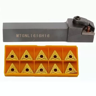 91° MTGNL1616H16 Lathe External Turning Tool Holder + TNMG160404-MA Insert • $15.59