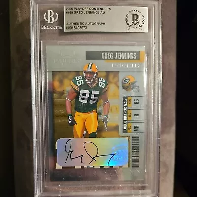 2006 Donruss Playoff Contenders Greg Jennnings Auto Beckett Auth Green Bay  • $59.99