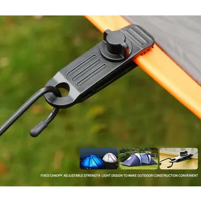 $2.96 • Buy Eyelet Tarp Clips Locking Clamp Awning Camping Canopy Cover Fixing Pegs!