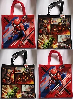 Marvel Avengers Or Spider-Man Reusable Shopper Bag Gift 38cm X 38cm Tote Party • £4.29