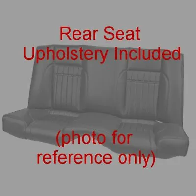 1964-66 Mustang FASTBACK Rear Seat Deluxe PONY Upholstery Black • $714.50