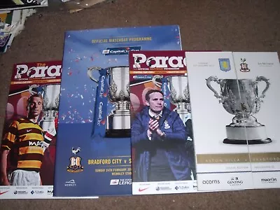 Bradford City Capital One Cup Programme Collection Big Matches 2012/13 X 4 • £14.99