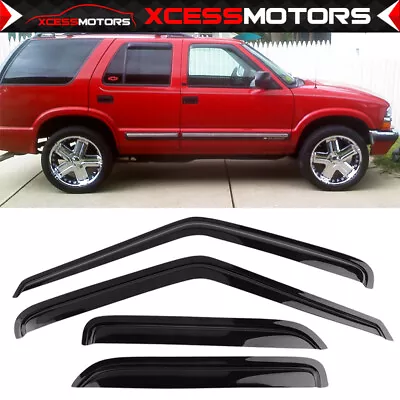 Fits 95-05 GMC Sonoma Jimmy S10 Blazer Bravada Acrylic Window Visors Deflectors • $32.47