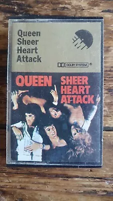 Queen 'Sheer Heart Attack' 1974 Paper Labels Cassette Tape Album VG • £6.90