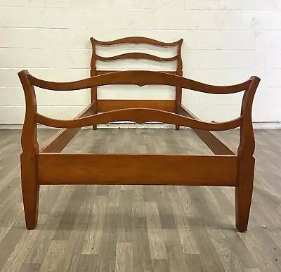 Vintage Early American Country Style Twin Size Maple Ladderback Bed • $699