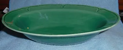 Vintage 1930's Green Petalware Oval Serving Bowl By Mt Clemens Pottery Co Lot A • $25.95