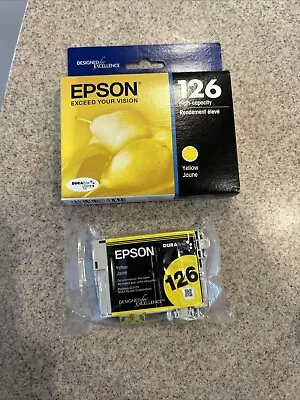 Genuine Epson 126 High Capacity Yellow Ink Cartridge NEW Lot Of 2 • $12