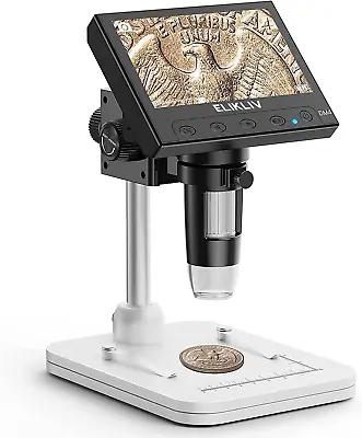 Elikliv Microscope LCD Digital Coin Microscope 1000X Coin Magnifier With 8 Adj • $55.88