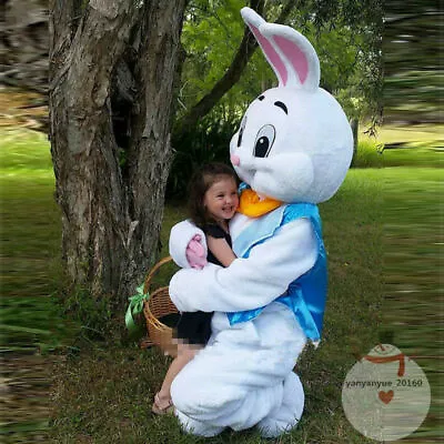 Easter Bunny Mascot Costume Rabbit Cosplay Adult Fancy Dress Just Head Handmade • $161.17