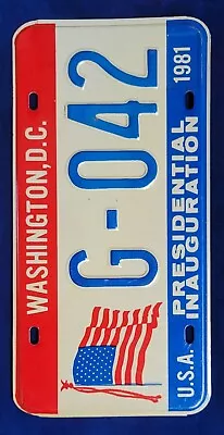 Original 1981 US Presidential Inauguration License Plate: Ronald Reagan • $5.50