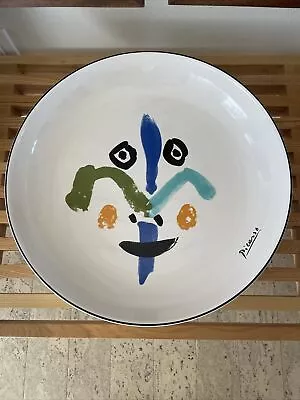 $350 • Buy 1996 Large Picasso Ceramic Bowl Living Face 1963 PP-1 Masterpiece Edition- 16 