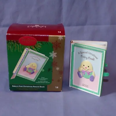 Carlton Cards Christmas Ornament Babys 1st Miniature Baby Book Picture Frame • £17.35