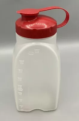 Vintage Rubbermaid Servin' Saver 1 Qt Drink Bottle Container Pitcher W/Red Lid • $9.99