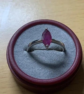 925 Silver Ruby Ring Size Q / Gemporia • $27.34